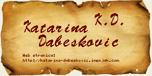 Katarina Dabesković vizit kartica